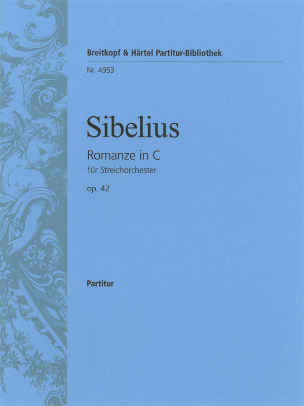 シベリウス：弦楽のためのロマンス ハ長調 Op.42: 指揮者用大型スコア 【輸入：オーケストラ(スコア)】
