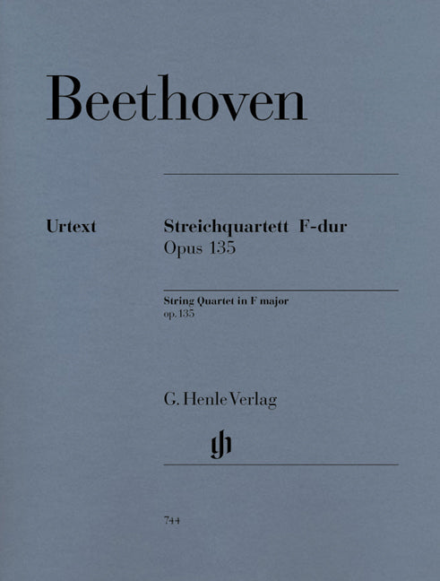 ベートーヴェン：弦楽四重奏曲 第16番 ヘ長調 Op.135/原典版/Cadenbach編 【輸入：室内楽(パート譜)】