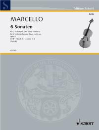 マルチェッロ：2台のチェロとチェンバロのための6つのソナタ 第1巻 【輸入：チェロ】