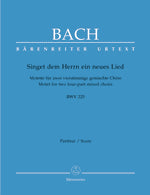バッハ：モテット BWV 255「主に向かって新しき歌をうたえ」(独語)/原典版/Ameln編 【輸入：合唱とピアノ】