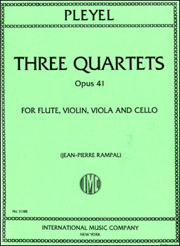 プレイエル：フルート四重奏曲 Op.41/ランパル編 【輸入：室内楽(パート譜)】