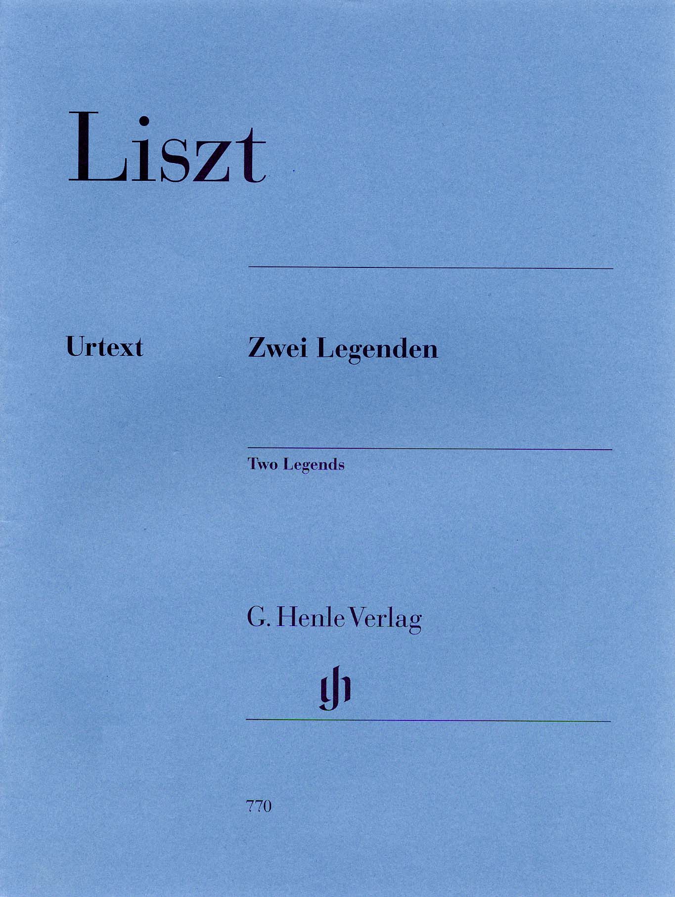 リスト：伝説/原典版/Heinemann編/Schulze運指 【輸入：ピアノ】