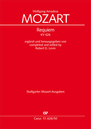 モーツァルト：レクイエム ニ短調 KV 626/Levinによる完成版: スタディ・スコア 【輸入：合唱とオーケストラ】