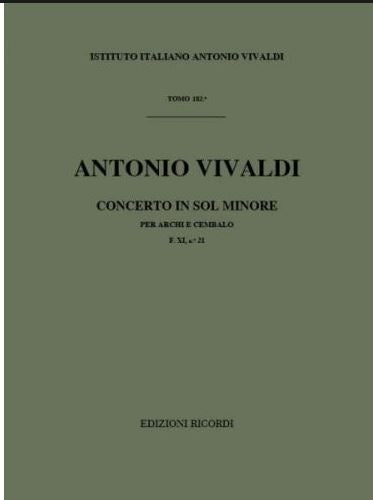 ヴィヴァルディ：弦楽合奏の協奏曲 ト短調 F.XI, N.21 RV 157/マリピエロ編 【輸入：オーケストラ(スコア)】