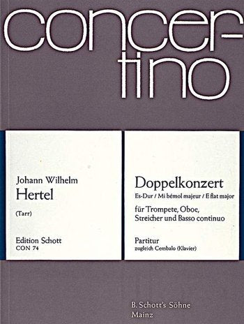 ヘルテル：トランペットとオーボエのための二重協奏曲 変ホ長調 【輸入：複数ソロ楽器とオーケストラ(スコア)】