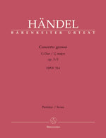 ヘンデル:合奏協奏曲 ト長調 Op.3/3 HWV 314/原典版/Hudson編: 指揮者用大型スコア 【輸入:複数ソロ楽器とオーケストラ(スコア)】