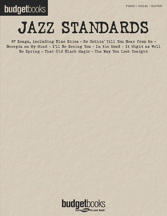 JAZZ STANDARDS(BUDGET BOOKS) 【輸入:ヴォーカル/ピアノ/ギター】