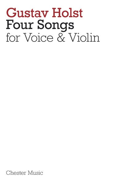 ホルスト：4つの歌曲 Op.35 (高声用): オブリガート・バイオリン付 【輸入：ヴォーカルとピアノ】