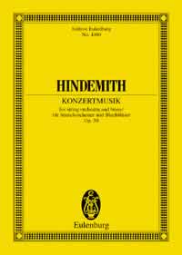 ヒンデミット：弦楽と金管のための協奏音楽 Op.50: スタディ・スコア 【輸入：オーケストラ(スコア)】
