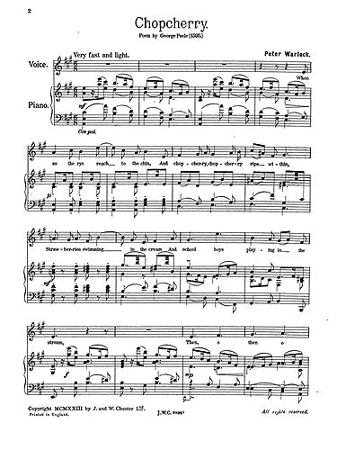 ワーロック：ピーター主義 set 1 (高声用)(英語) 【輸入：ヴォーカルとピアノ】