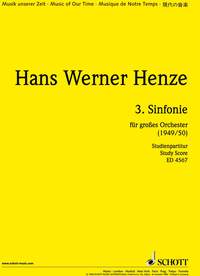 ヘンツェ：交響曲 第3番(1949-50年): スタディ・スコア 【輸入：オーケストラ(スコア)】