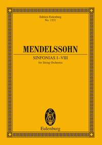 メンデルスゾーン：弦楽のための交響曲 第1番-第8番: スタディ・スコア 【輸入：オーケストラ(スコア)】