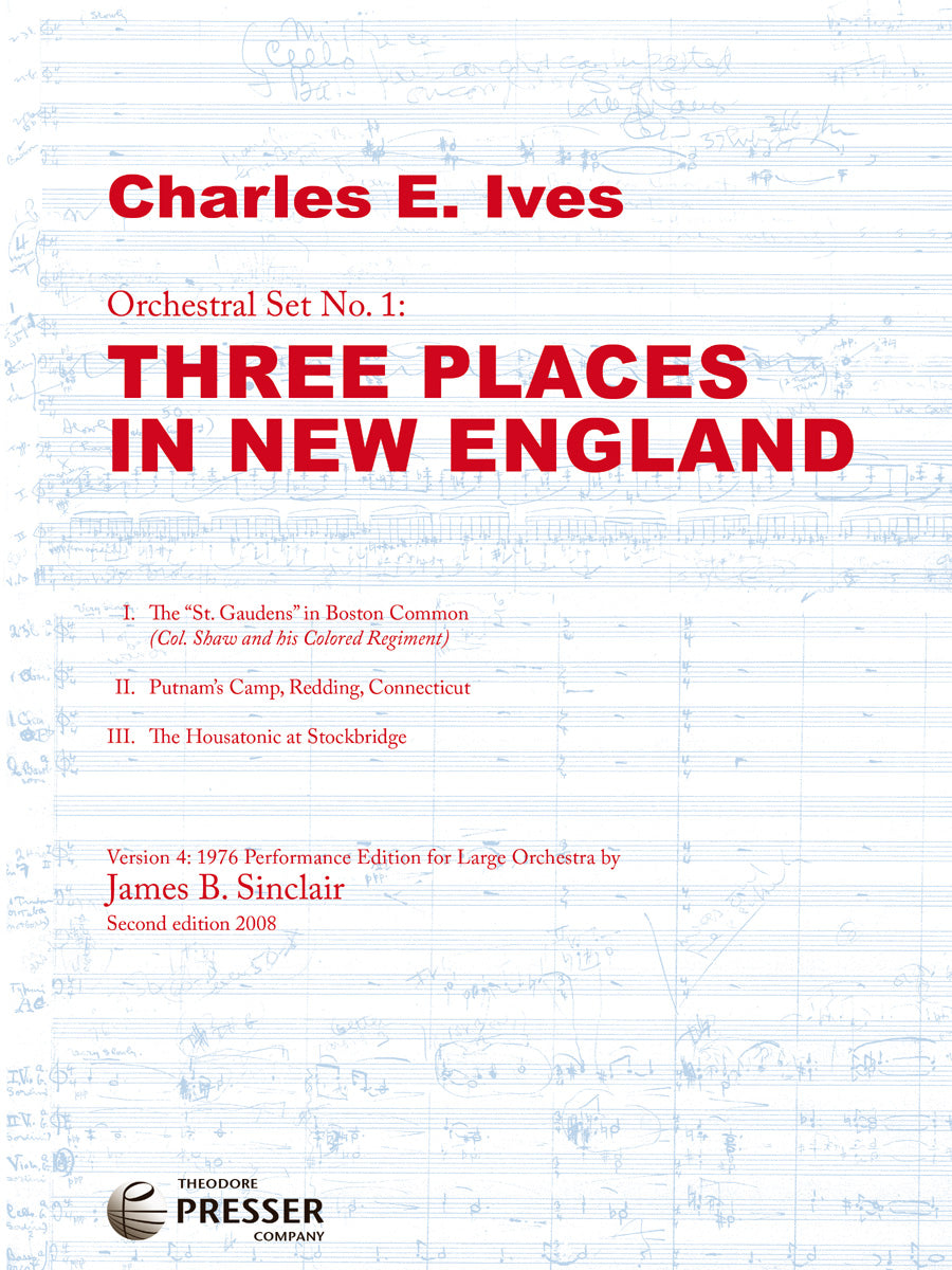 アイヴズ：ニュー・イングランドの3つの場所(室内オーケストラのための第2、第3版): スタディ・スコア 【輸入：オーケストラ(スコア)】