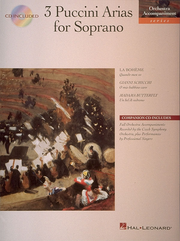 プッチーニ：ソプラノのための3つのオペラ・アリア:  オーケストラ伴奏 & 参考演奏CD付 【輸入：ヴォーカルとピアノ】