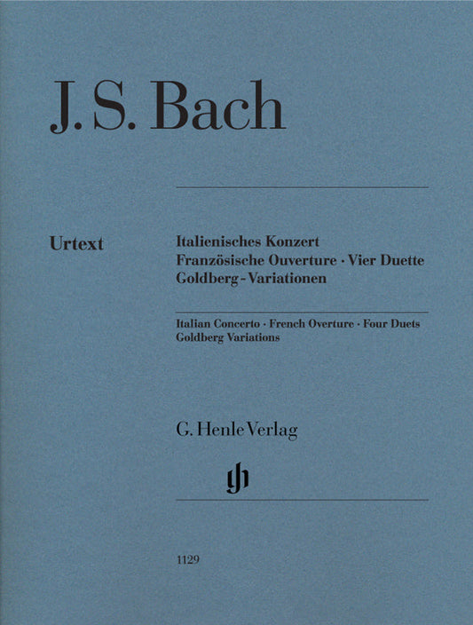 バッハ：イタリア協奏曲 ヘ長調 BWV 971、フランス風序曲 ロ短調 BWV 831, 4つのデュエット, ゴールドベルグ(ゴルトベルク)変奏曲 BWV 988/原典版/Steglich編(運指なし) 【輸入：ピアノ】