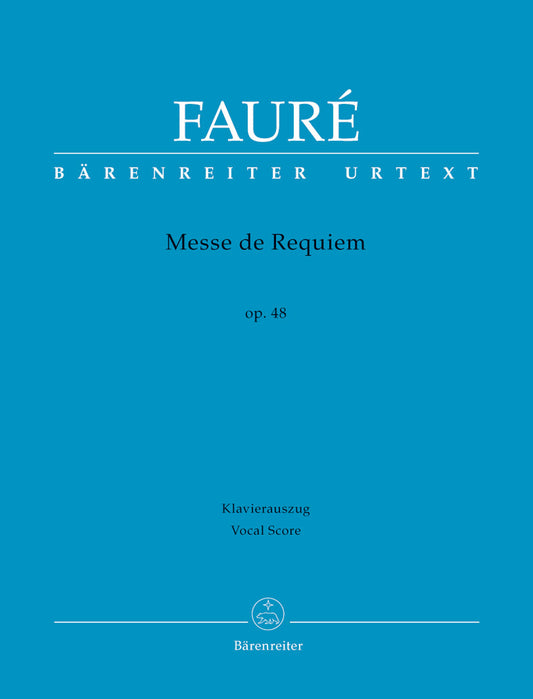 フォーレ：レクイエム Op.48(1900年版)(ラテン語)/原典版/Stahl & Stegemann編 【輸入：合唱とピアノ】