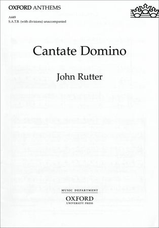 ラター：Cantate Domino(S,A,T,B,Org) 【輸入：合唱とピアノ】