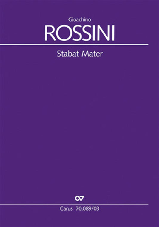 ロッシーニ：スタバト・マーテル(Soli S,S,T,B, Coro S,S,T,B)/ (ラテン語)/Doge編: ヴォーカルスコア 【輸入：合唱とピアノ】