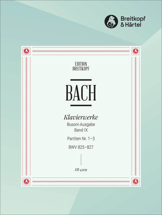 バッハ:パルティータ 第1巻 BWV 825-827/ブゾーニ編 【輸入:ピアノ】