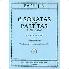 バッハ:無伴奏バイオリンのためのソナタとパルティータ BWV 1001-1006/ガラミアン編 【輸入:ヴァイオリン】