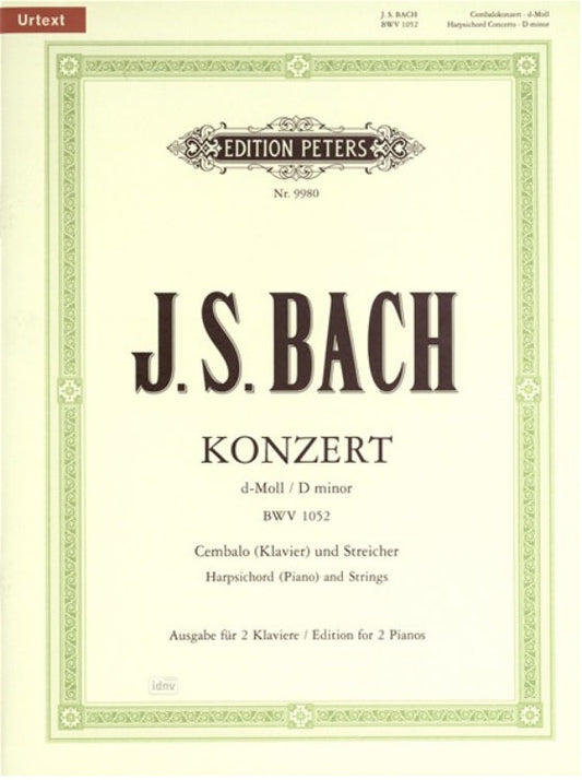 バッハ：チェンバロ協奏曲 第1番 ニ短調 BWV 1052/原典版/Schulze & K. Schubert編 【輸入：ピアノ】