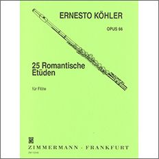 ケーラー：25のロマンティックな練習曲 Op.66 【輸入：フルート】