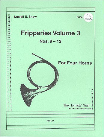 ショー：四重奏のためのフリッパリーズ 第3巻: 第9番-第12番 【輸入：ホルン】