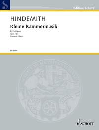 ヒンデミット：5つの管楽器のための小室内音楽 Op.24/2 【輸入：木管アンサンブル】