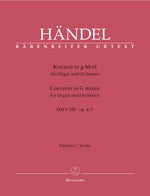 ヘンデル：オルガン協奏曲 ト短調 Op.4/1 HWV 289/原典版/Best & Gudger編: 指揮者用大型スコア 【輸入：オルガンとオーケストラ(スコア)】