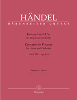 ヘンデル：オルガン協奏曲 ヘ長調 Op.4/5 HWV 293/原典版/Best & Gudger編: 指揮者用大型スコア 【輸入：オルガンとオーケストラ(スコア)】