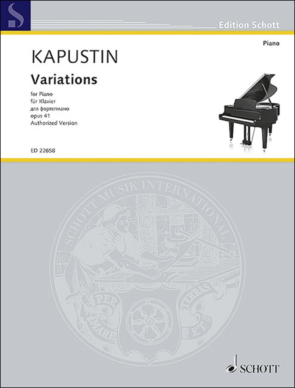 カプースチン：変奏曲 Op.41 【輸入：ピアノ】
