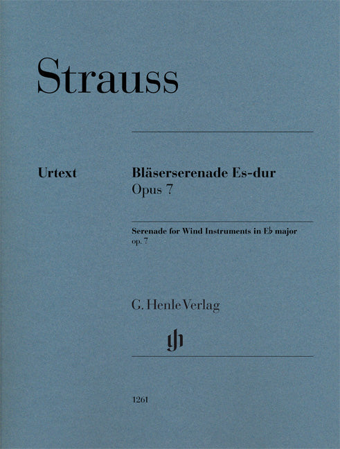 シュトラウス：13管楽器のためのセレナード 変ホ長調 Op.7/原典版/Gertsch編 【輸入：木管金管アンサンブル】