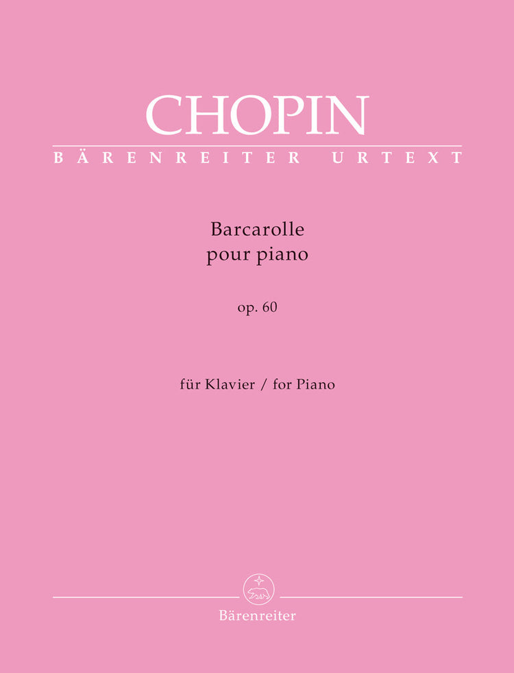 ショパン:舟歌 嬰ヘ長調 Op.60/原典版/Bitzan編 【輸入:ピアノ】