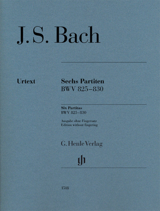 バッハ：パルティータ BWV 825-830/原典版(改訂新版)/Scheideler編(運指なし) 【輸入：ピアノ】