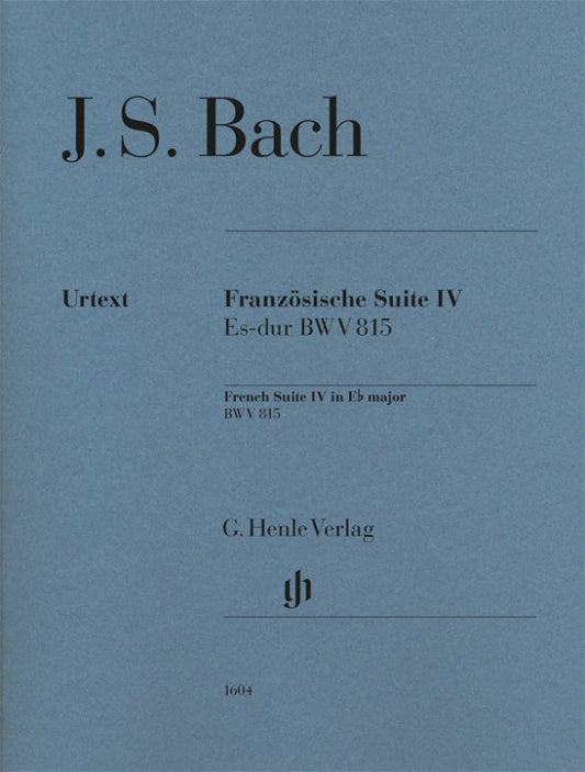 バッハ:フランス組曲 第4番 BWV 815/原典版/Scheideler編/Schneidt運指 【輸入:ピアノ】