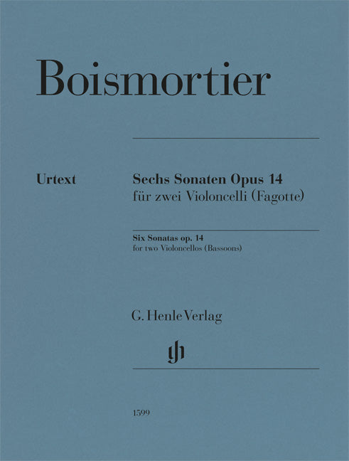 ボアモルティエ：2本のチェロまたは2本のバスーンのための6つのソナタ Op.14/原典版/Umbreit編: 演奏用スコア2冊セット 【輸入：チェロ】