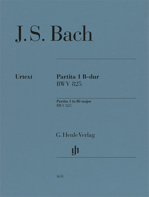 バッハ：パルティータ 第1番 ロ長調 BWV 825/原典版/Scheideler編/Youn運指 【輸入：ピアノ】