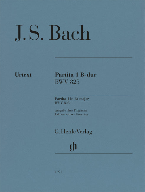 バッハ：パルティータ 第1番 ロ長調 BWV 825/原典版/Scheideler編(運指なし) 【輸入：ピアノ】