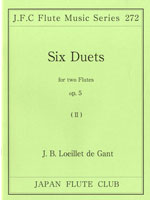 フルートクラブ名曲シリーズ２７２　ルイエ作曲　６つの二重奏曲Ｏｐ．５（２）第１版