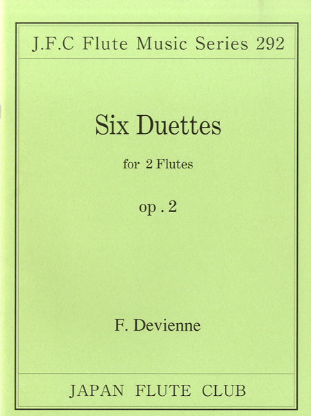 フルートクラブ名曲シリーズ２９２　ドゥヴィエンヌ作曲　６つの二重奏曲ＯＰ．０２