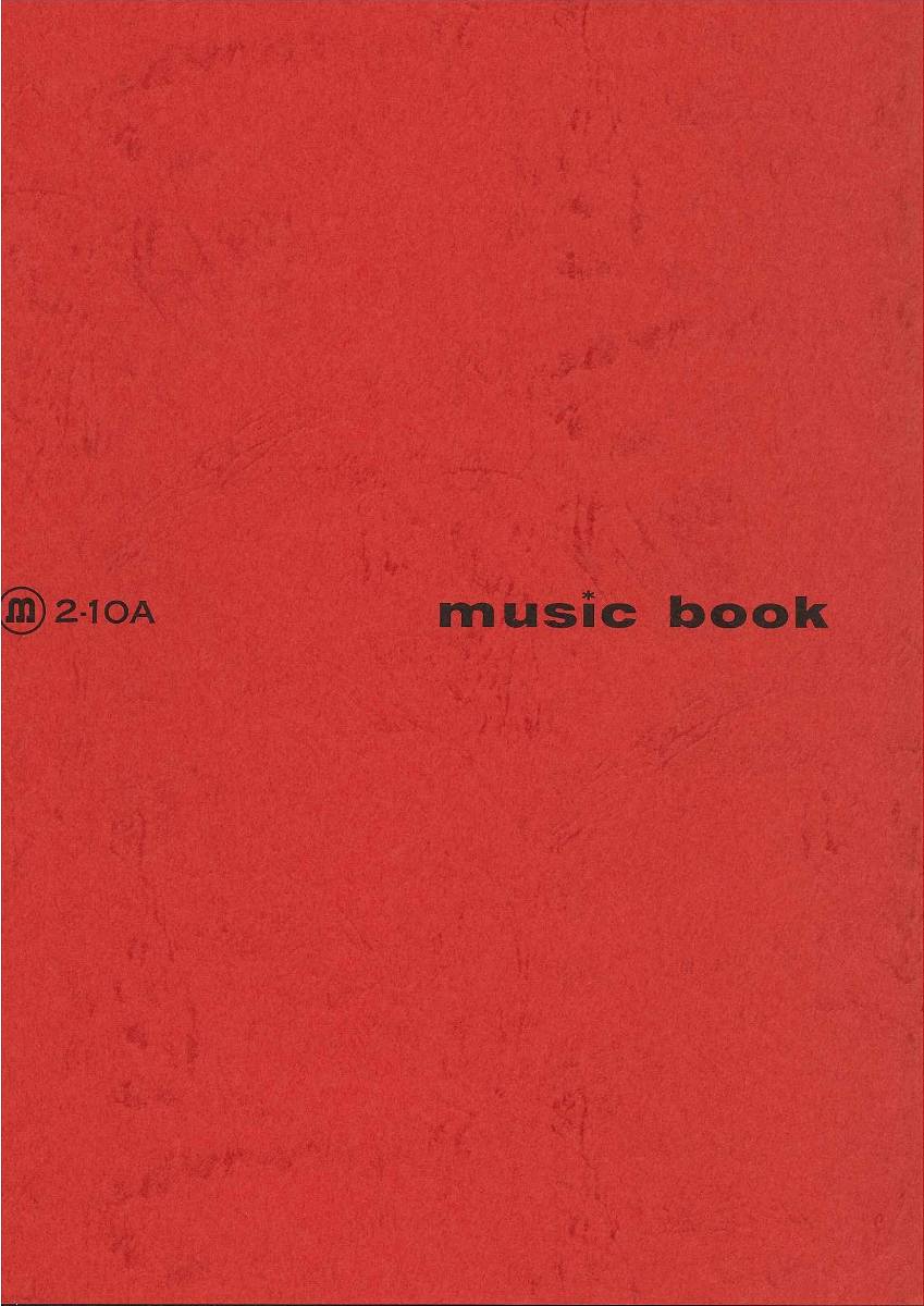 音楽帳針とじ　２－１０Ａ（赤）