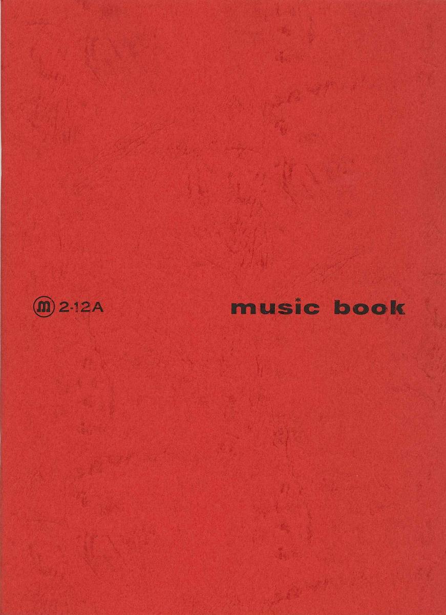 音楽帳針とじ　２－１２Ａ（赤）