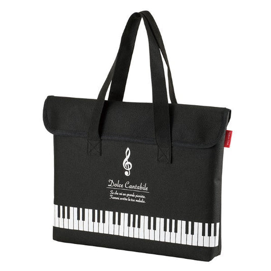 Pianoline フラップ付き撥水コートバッグ(ト音記号)