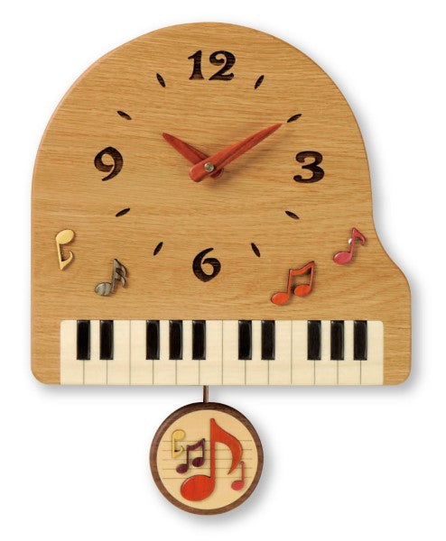 グランドピアノ振り子時計