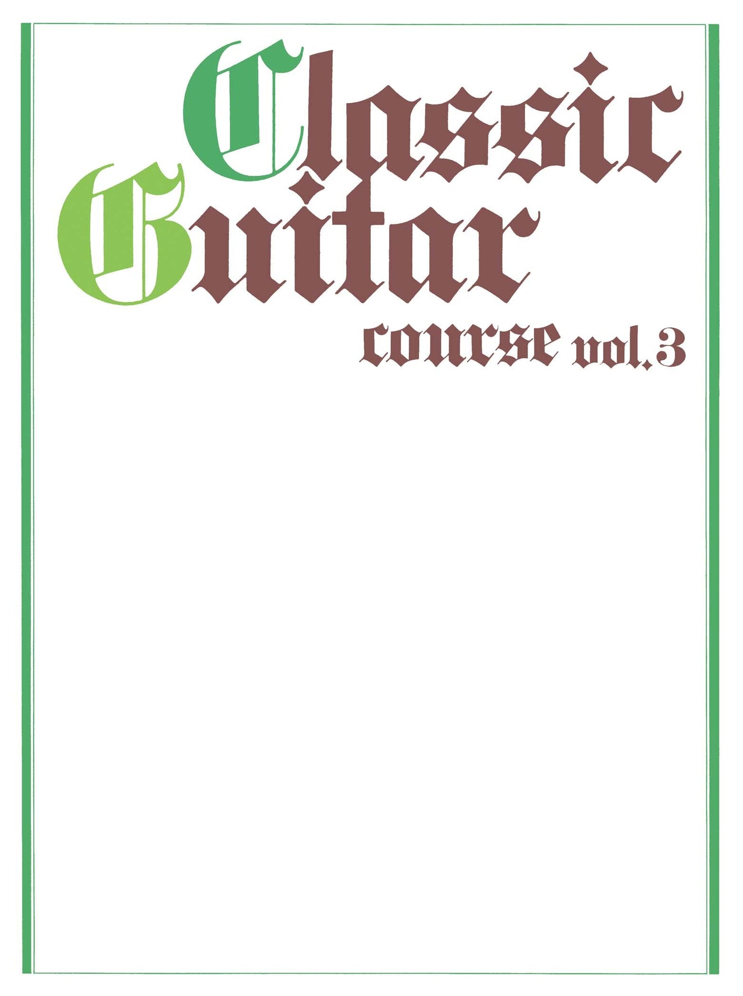 クラシックギターコース　Ｖｏｌ．３