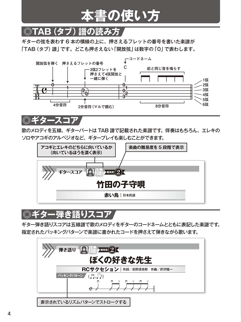文字と楽譜が“ホントに”大きいギター弾き語り　フォーク＆ニューミュージック