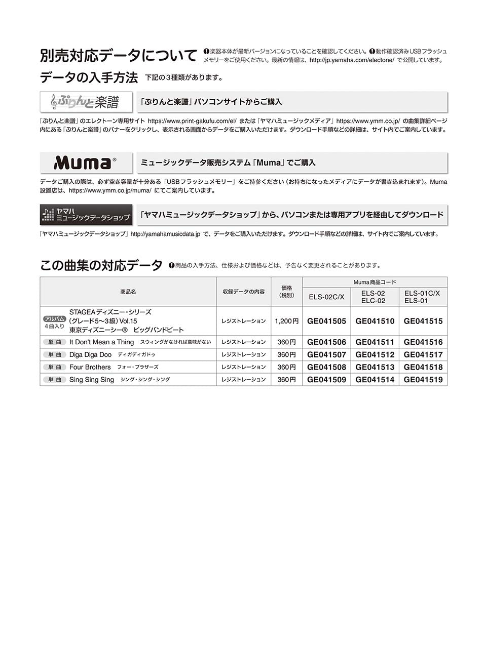 STAGEA ディズニー 5～3級 Vol.15 東京ディズニーシー(R) ビッグバンドビート_1