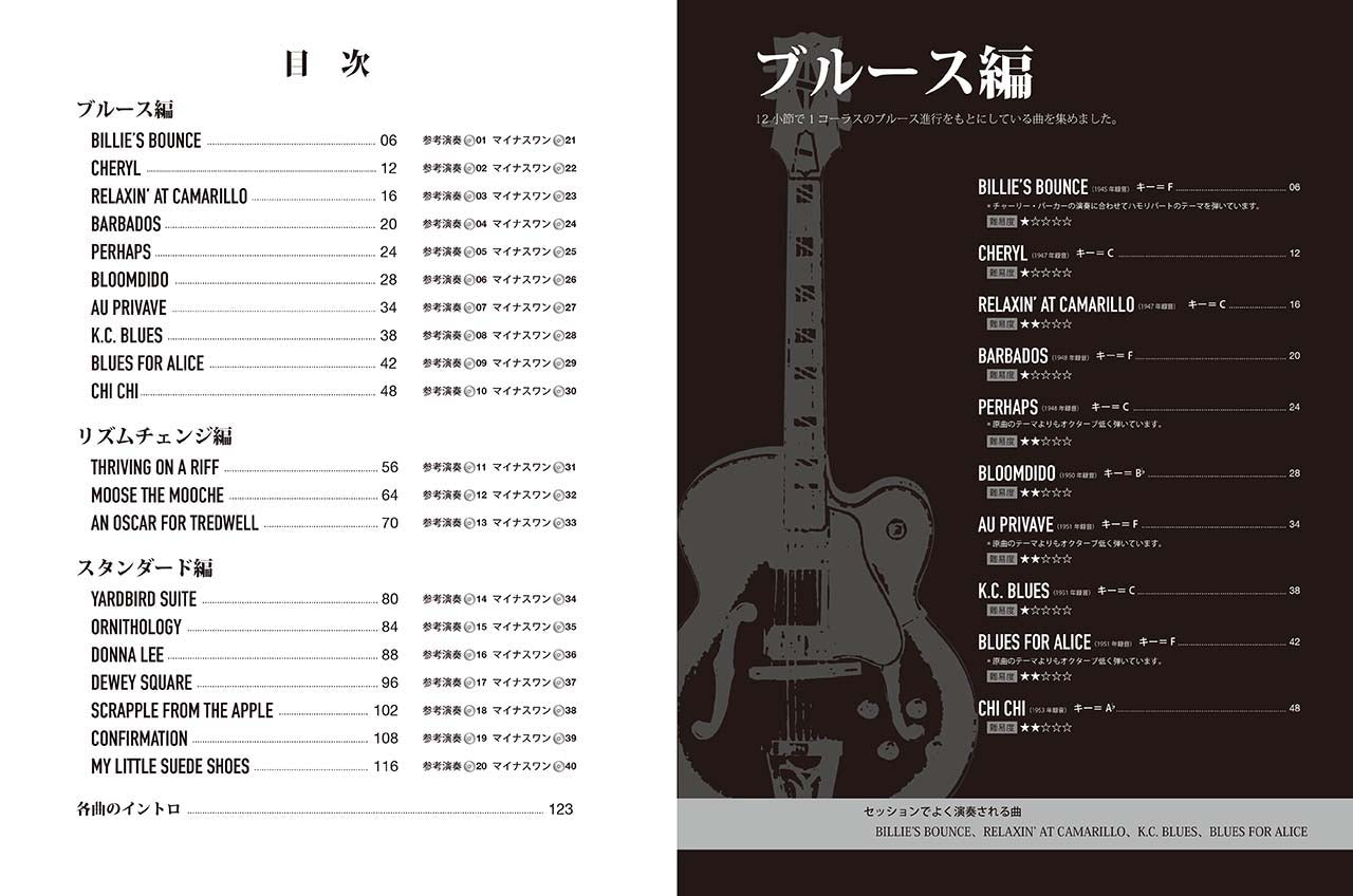 【TAB譜付ギタースコア】 Charlie Parker Collection for Jazz Guitar_2