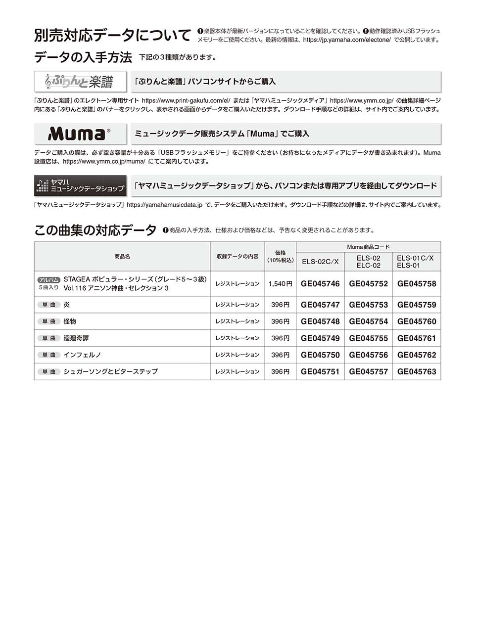 STAGEA ポピュラー 5～3級 Vol.116 アニソン神曲・セレクション3_1